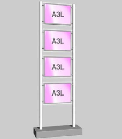 Freistendes LED Acryl- Werbetafel Schaufensterdisplay
