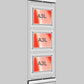 Rotierende Led Schaufenster Displays mit Acryl- Postertaschen DIN A3